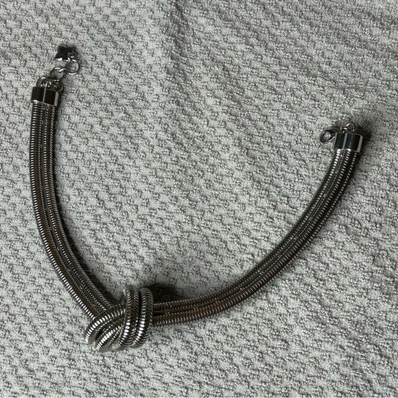 BCBGMAXAZRIA silver knot choker - Picture 4 of 5